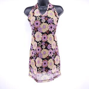 NWT PepperMayo Bodycon Mini Dress Women's 4 Floral Beach Pool Vacation Coverup